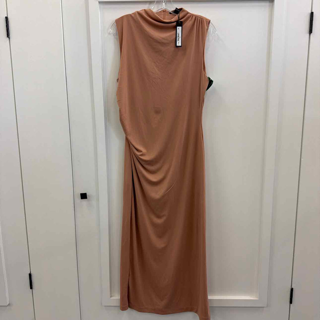 Steve Madden Women's Mo Mock Neck MIDI Dress - Hazelnut