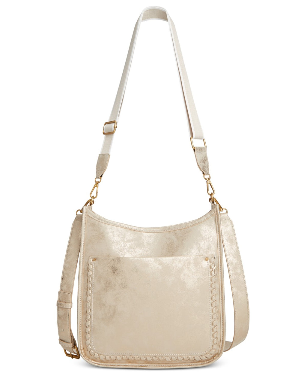 Style & Co Whipstitch Medium Crossbody - Mtl Gold