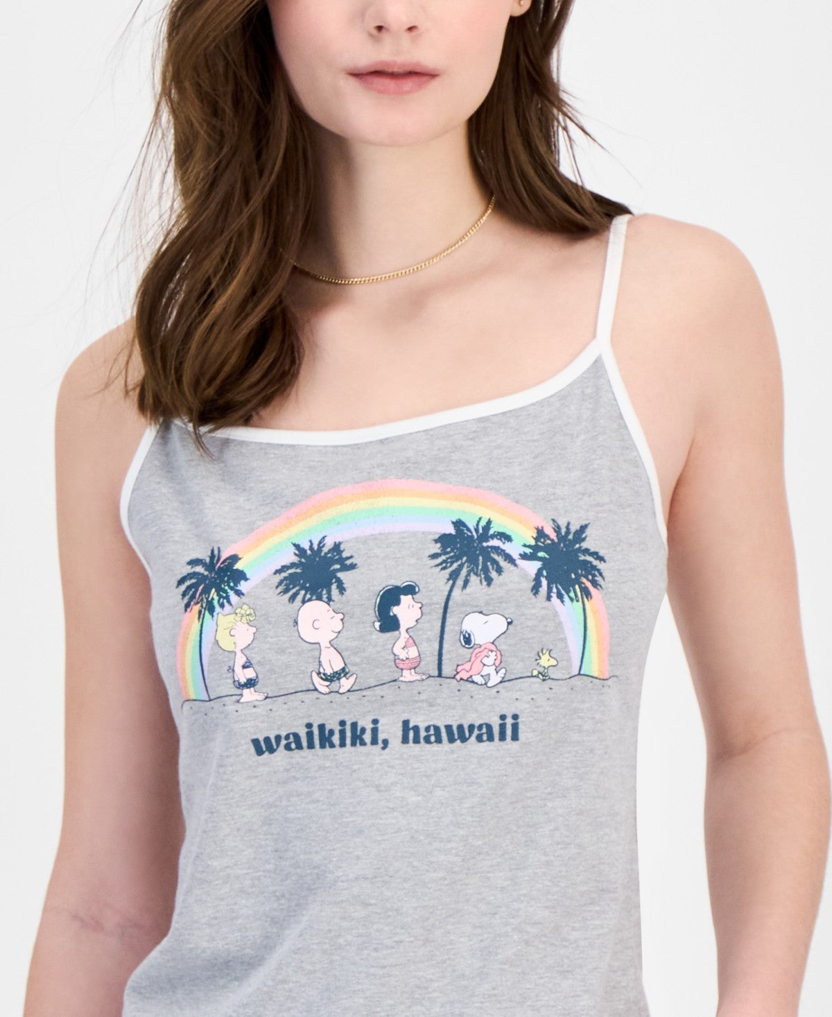 Peanuts Size XL Peanuts Hawaii Graphic Tank Top