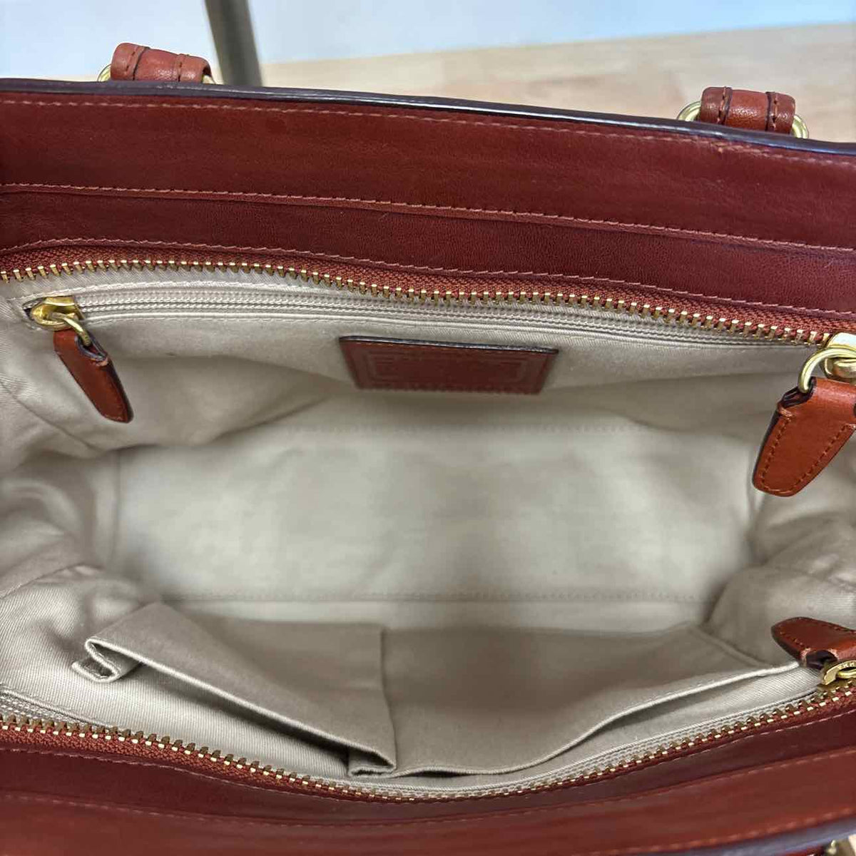 Coach Brown Leather Preloved Handbag