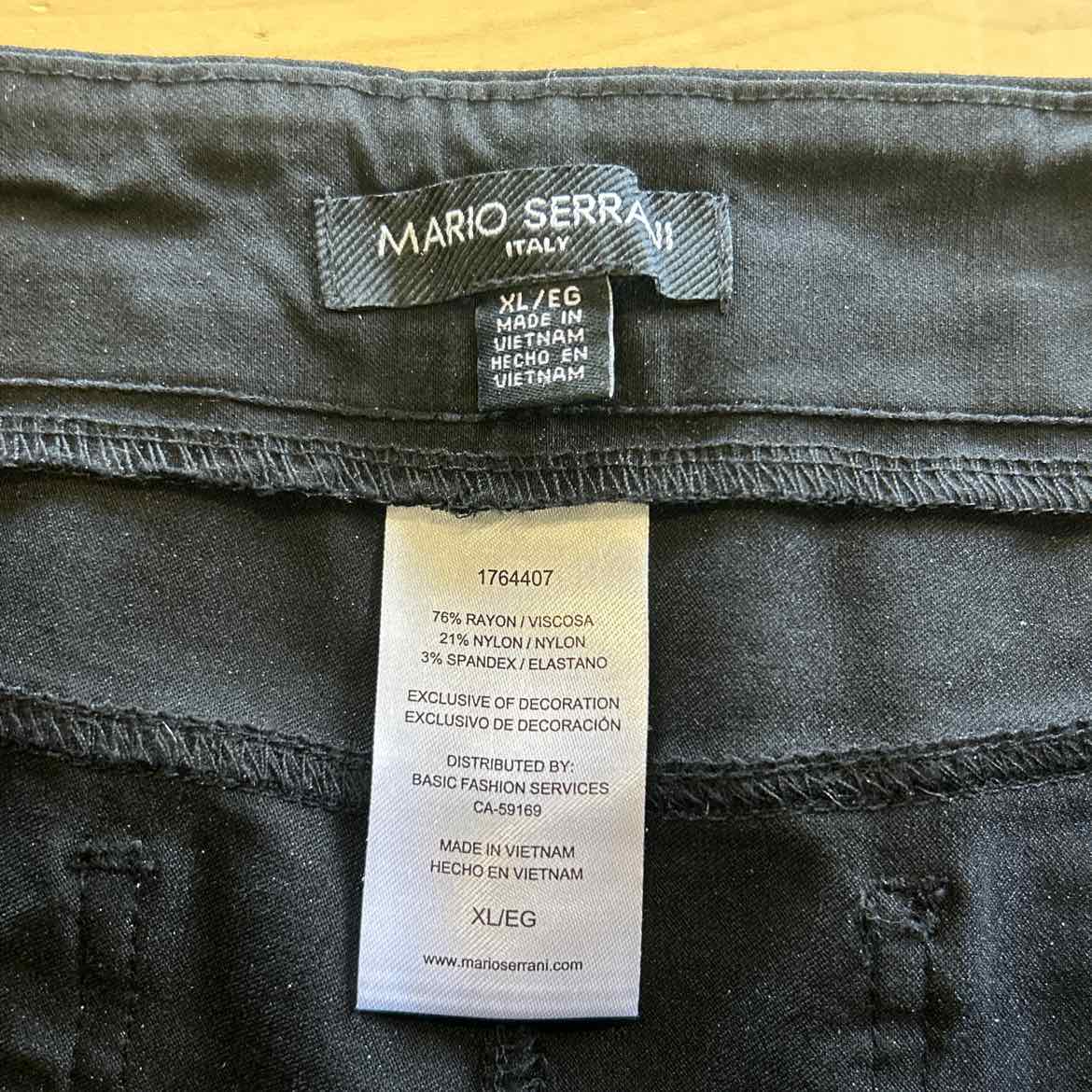 Mario Serrani Size XL Black Preloved Pants