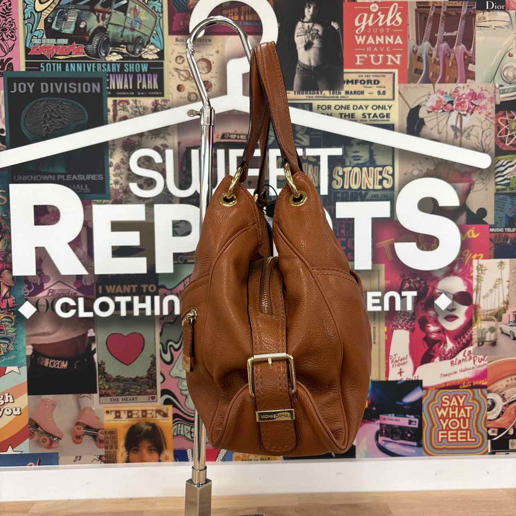 Michael Kors Brown Pebbled Leather Preloved Handbag