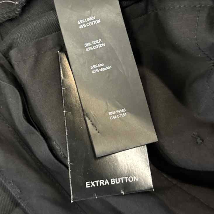 Karl Lagerfield Size 34x31 Black MENS Linen Blend Pants