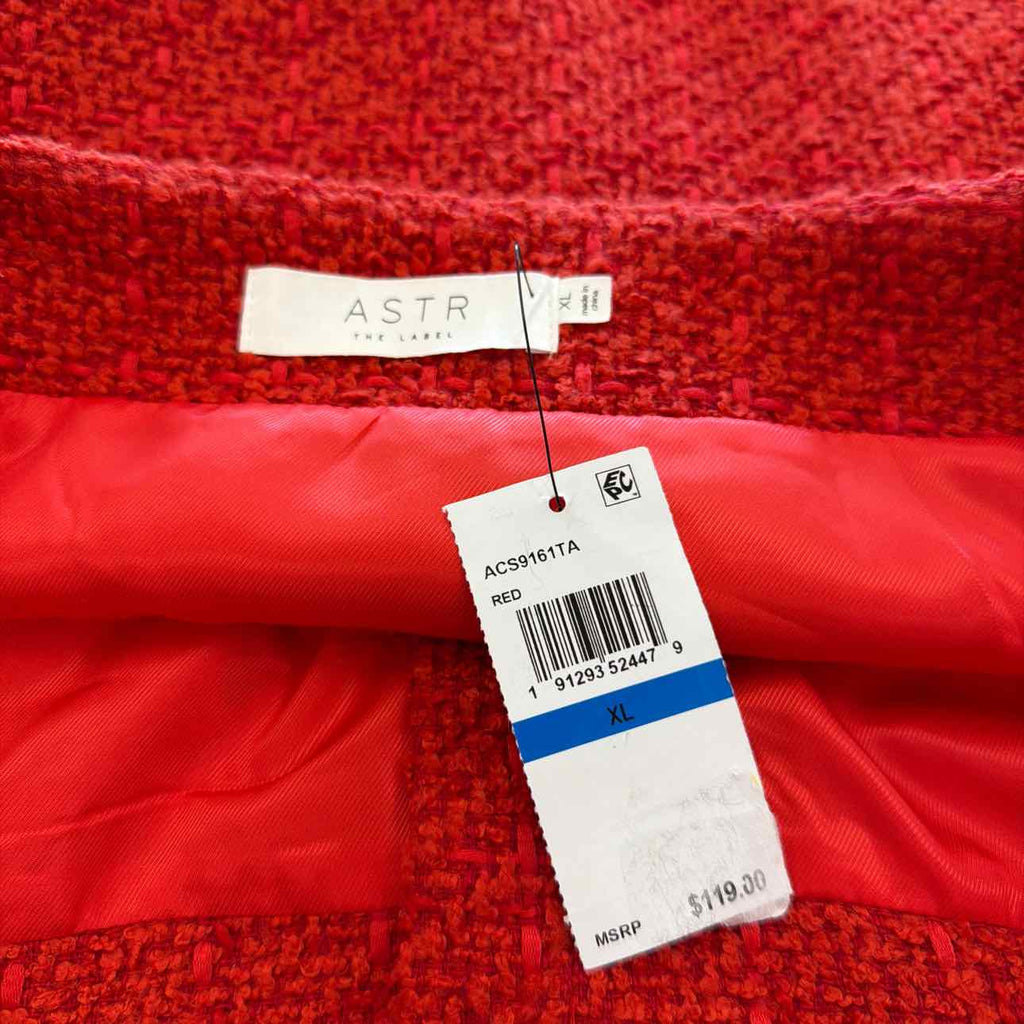 Aster Size XL Mavey Button-Front Skirt - Red nwt