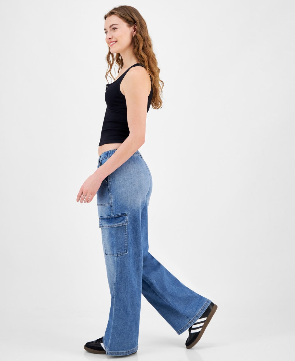 Juniors Celebrity Pink Low Rise Baggy Cargo Pants - 3