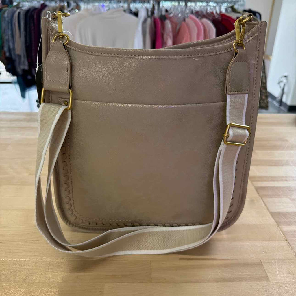Style & Co Whipstitch Medium Crossbody - Mtl Gold