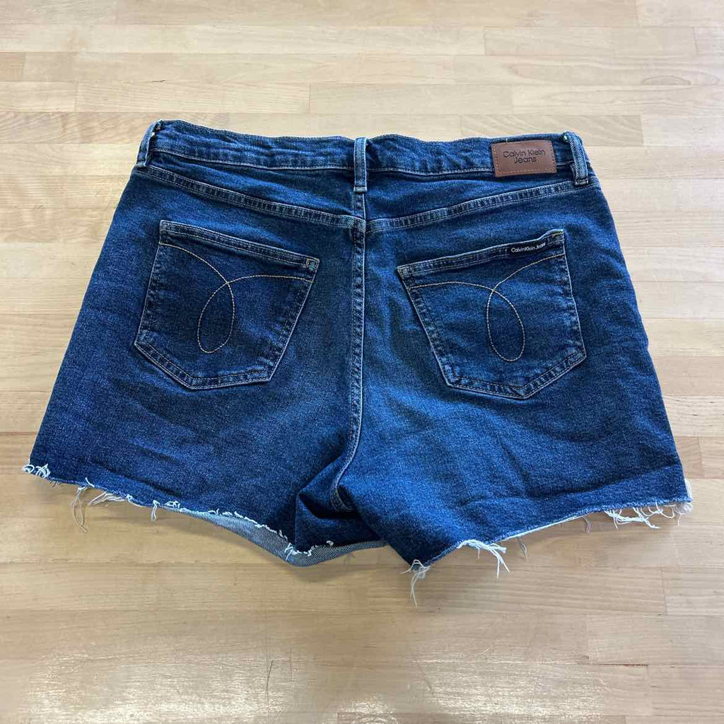 Calvin Klein Women Size 14 Blue Denim Preloved Shorts