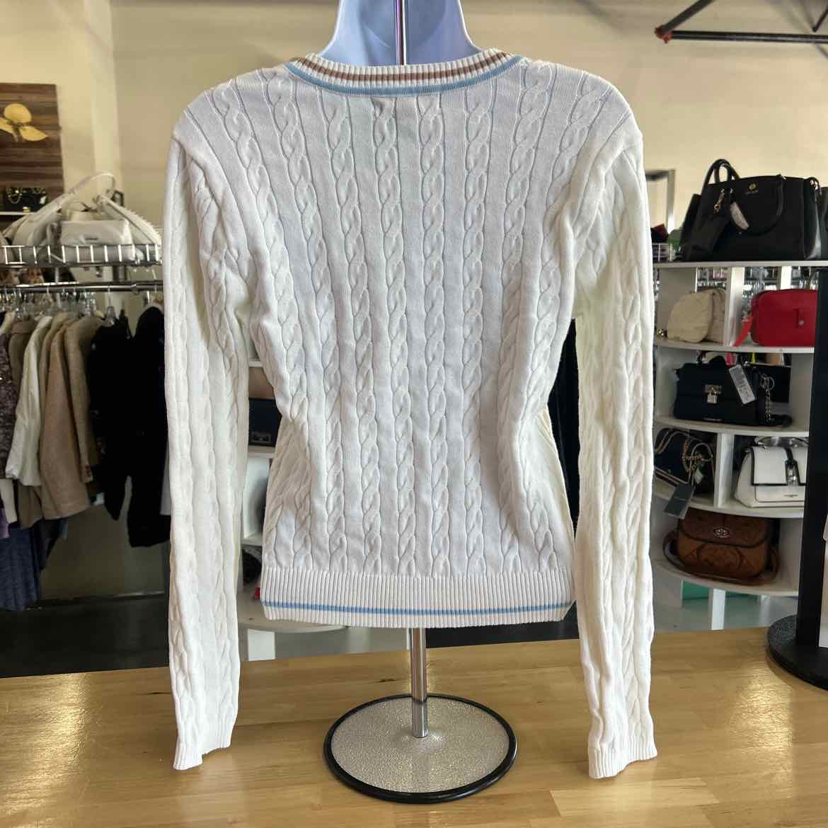 Social Scene Size XL White Knit Preloved Sweater