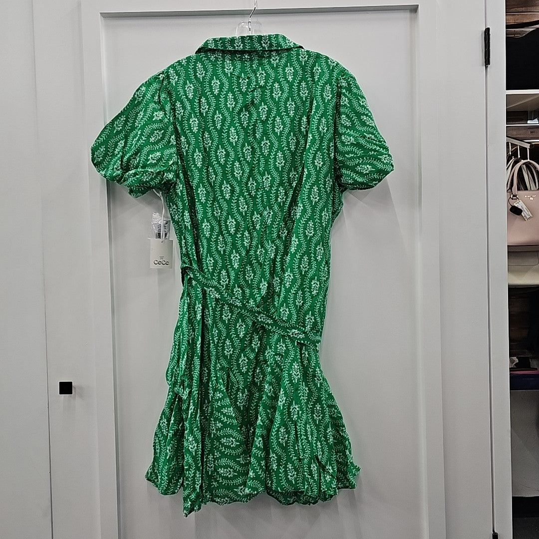 CeCe Flowy Shirt Dress with Waist Tie