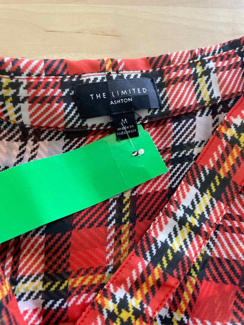 The Limited Size M Orange Button Down Shirt