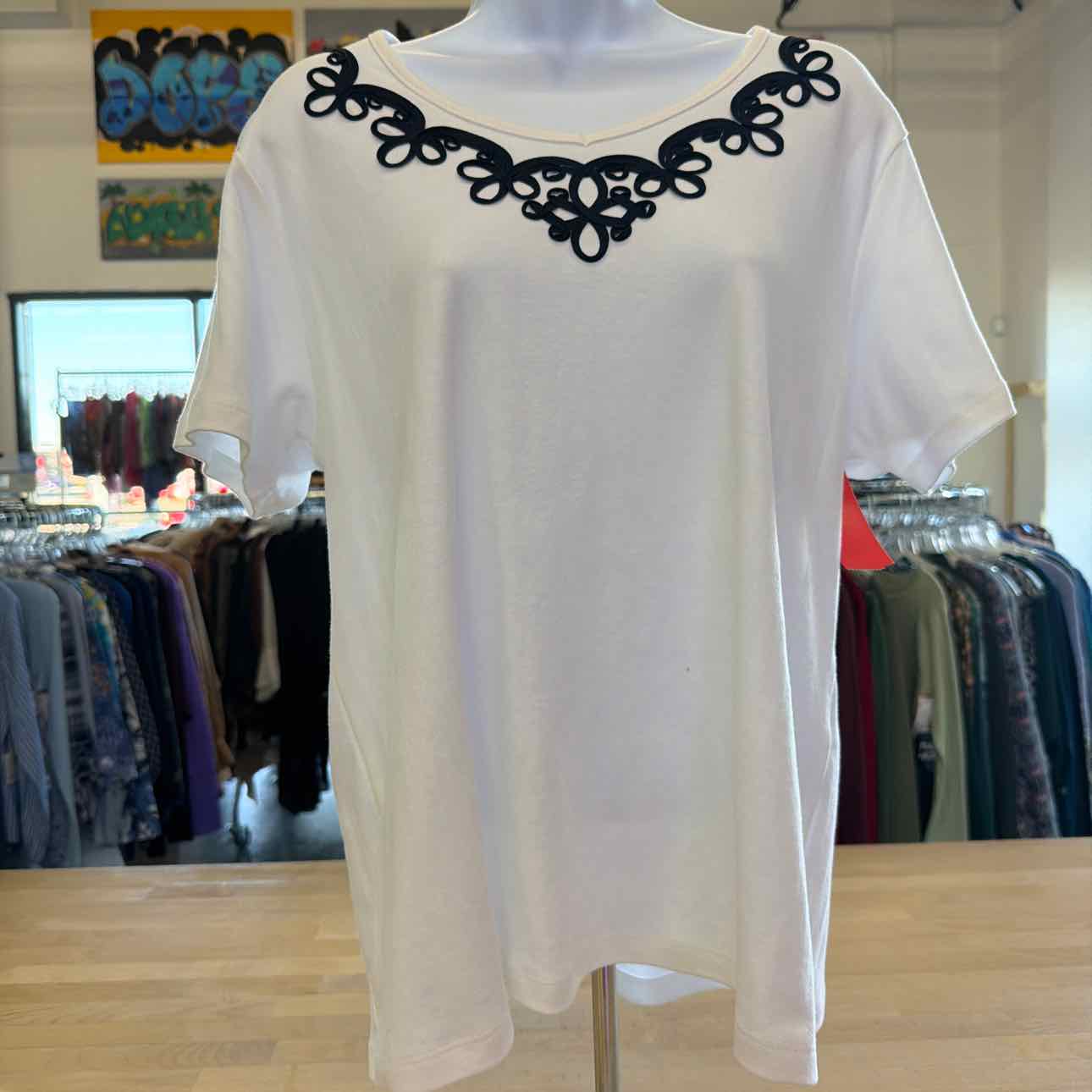 Alison Daley Size PL White Preloved Blouse