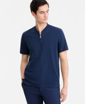 Alfani Size M Men's Short-Sleeve Mercerized Cotton Baseball Polo Shirt