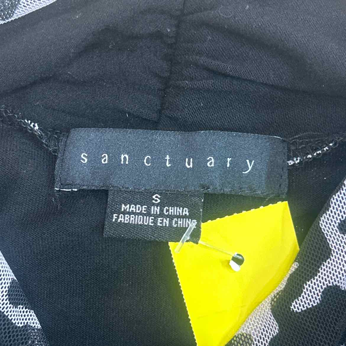 Sanctuary Size S Black Gray Shirt