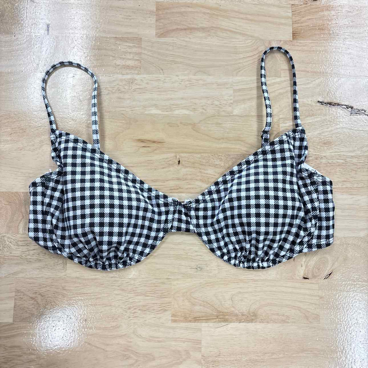 Salt + Cove Size XL Plaid Underwire Bikini Top