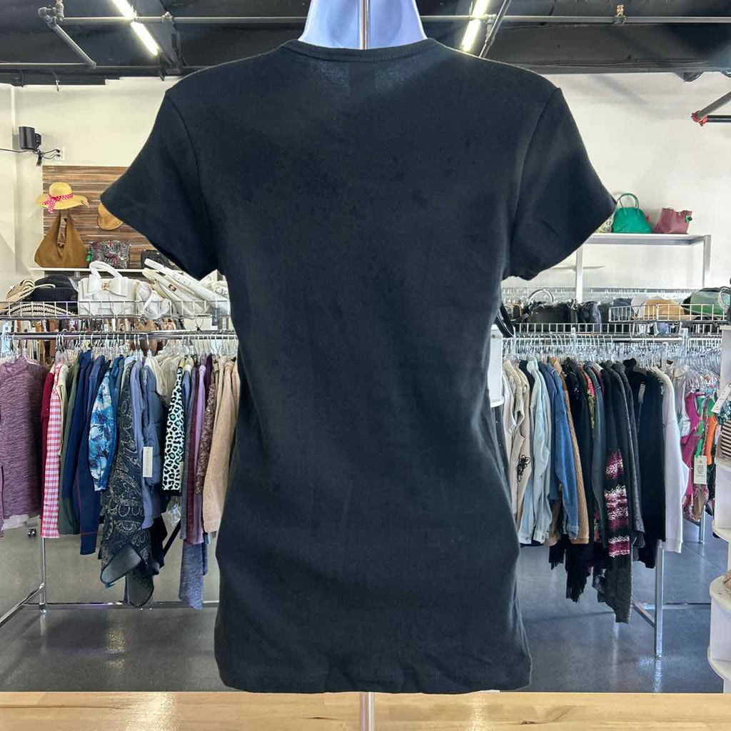 Point Sportswear Size L Black Cotton Preloved T-Shirt SS