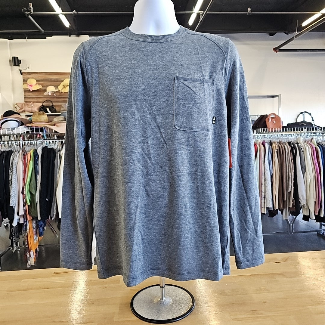Bass Outdoor Size S Gray MENS Long Sleeve Shirt