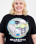 Love Tribe Trendy Plus Size Hello Kitty Graphic T-Shirt - Black
