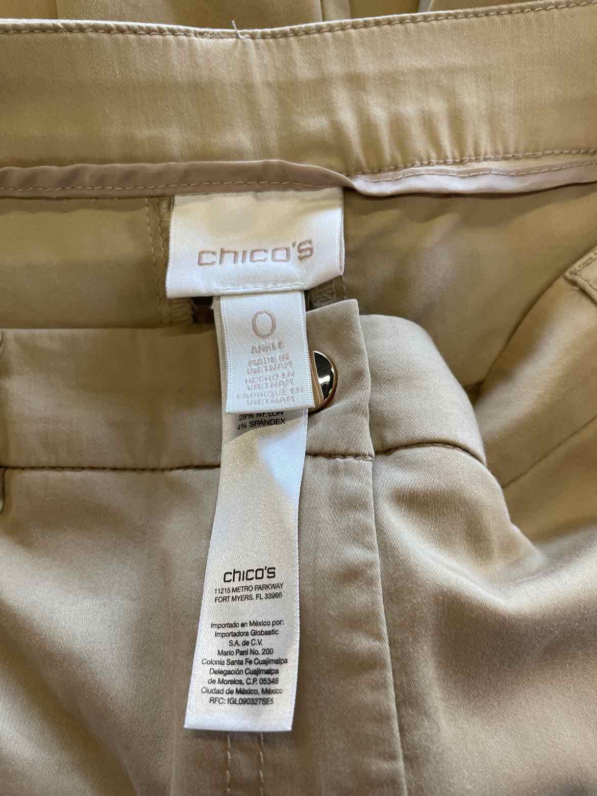 Chico's Size 0 Tan Pants