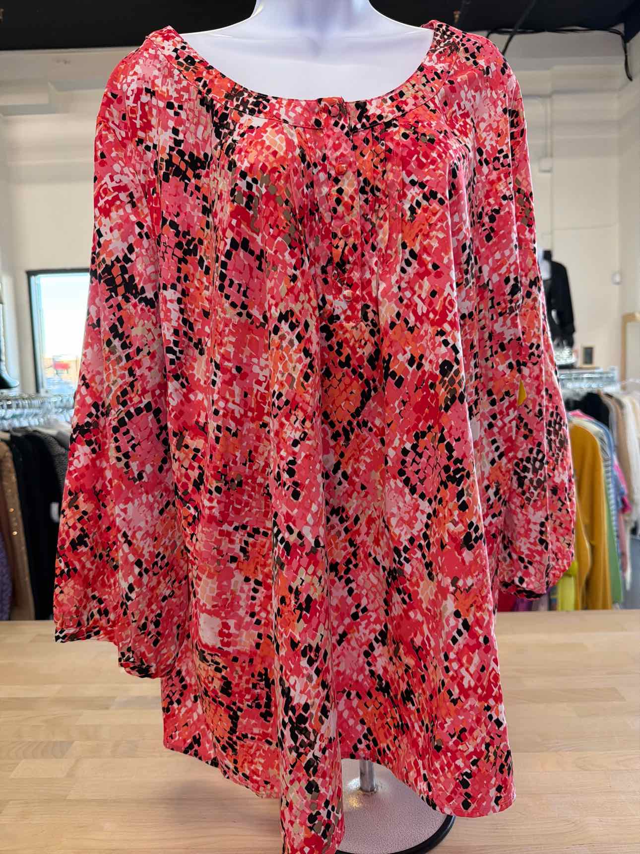 Como Size 3X Pink Long Sleeve