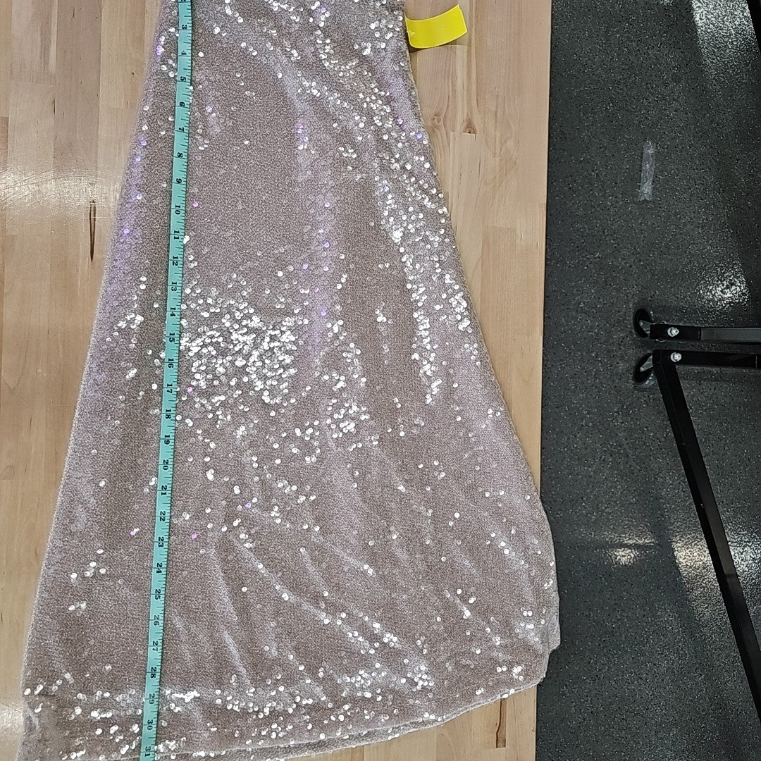 Vince Camuto Size L Gold Sequined Skirt