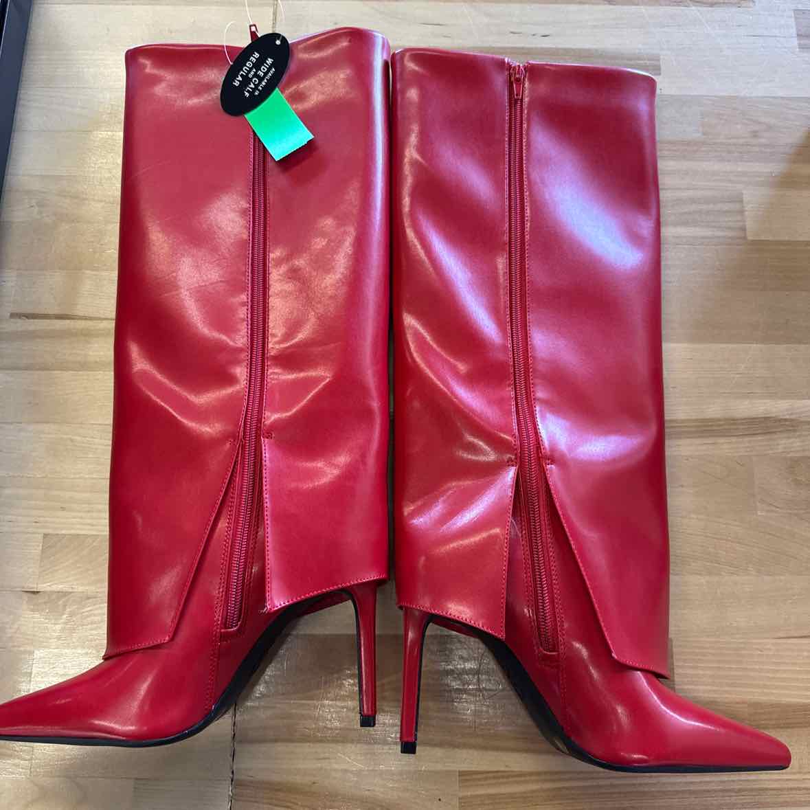 I.N.C. International Concepts Skylar Cuff Dress Boots Red Smooth 6.5M