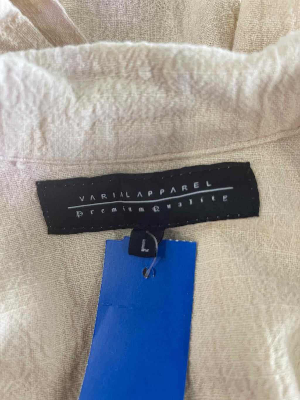 Varial Appareal Size L Tan Preloved MENS Button Down Shirt