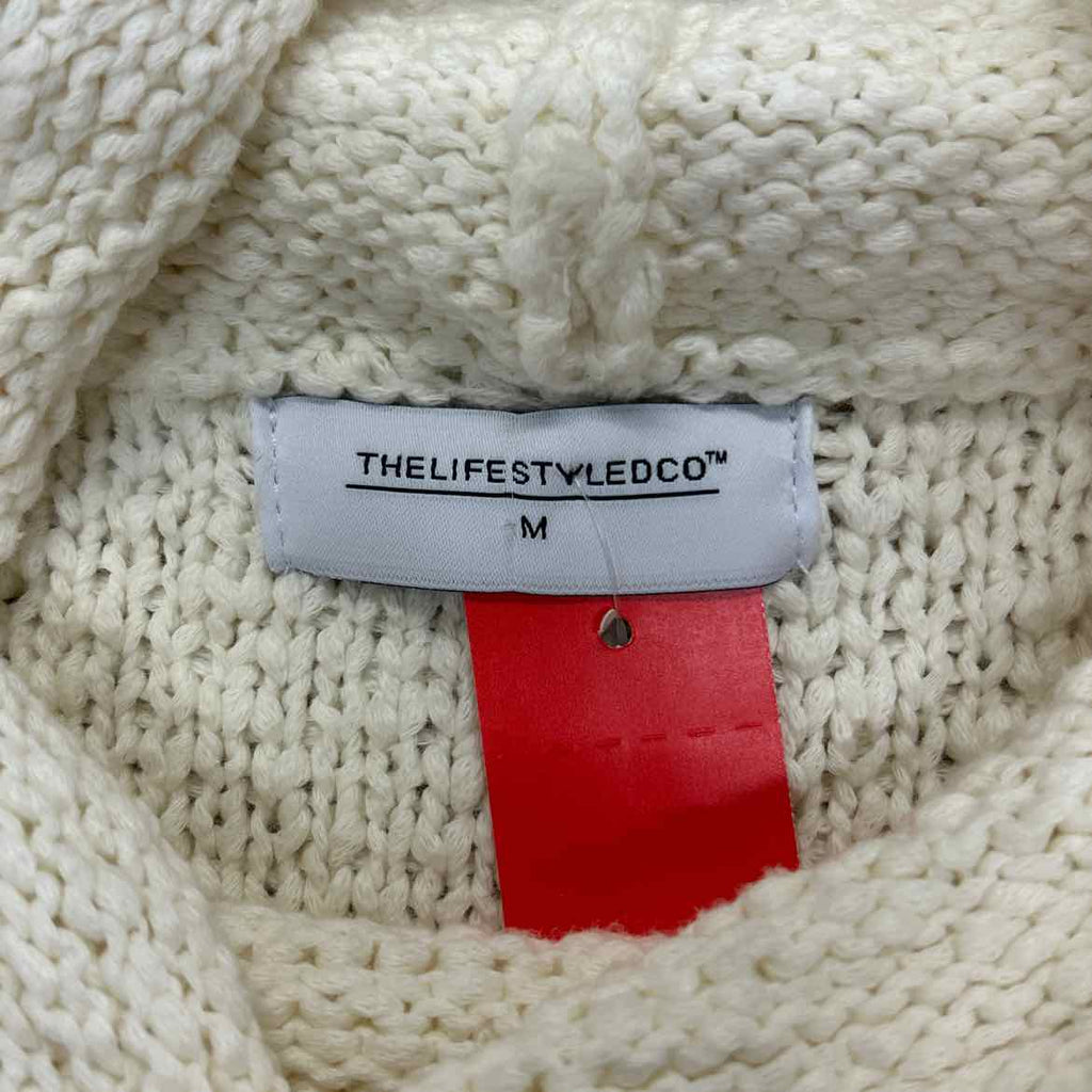 Life Style Size M White Knit Preloved Sleeveless
