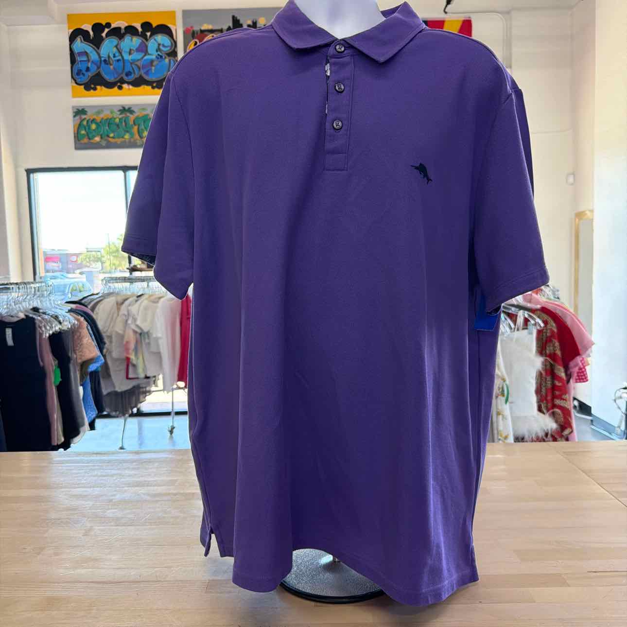 Tommy Bahama Size XXL Purple Preloved MENS Polo