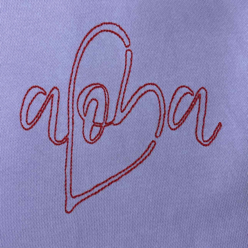 Roxy Line-Up Embroidered Heart Oversize Graphic Sweatshirt