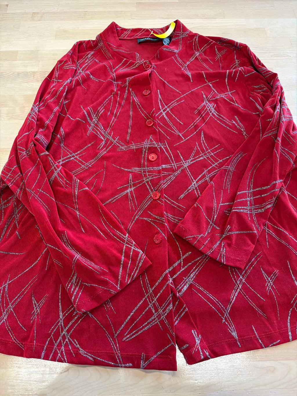 impressions Size 3X Red Cardigan