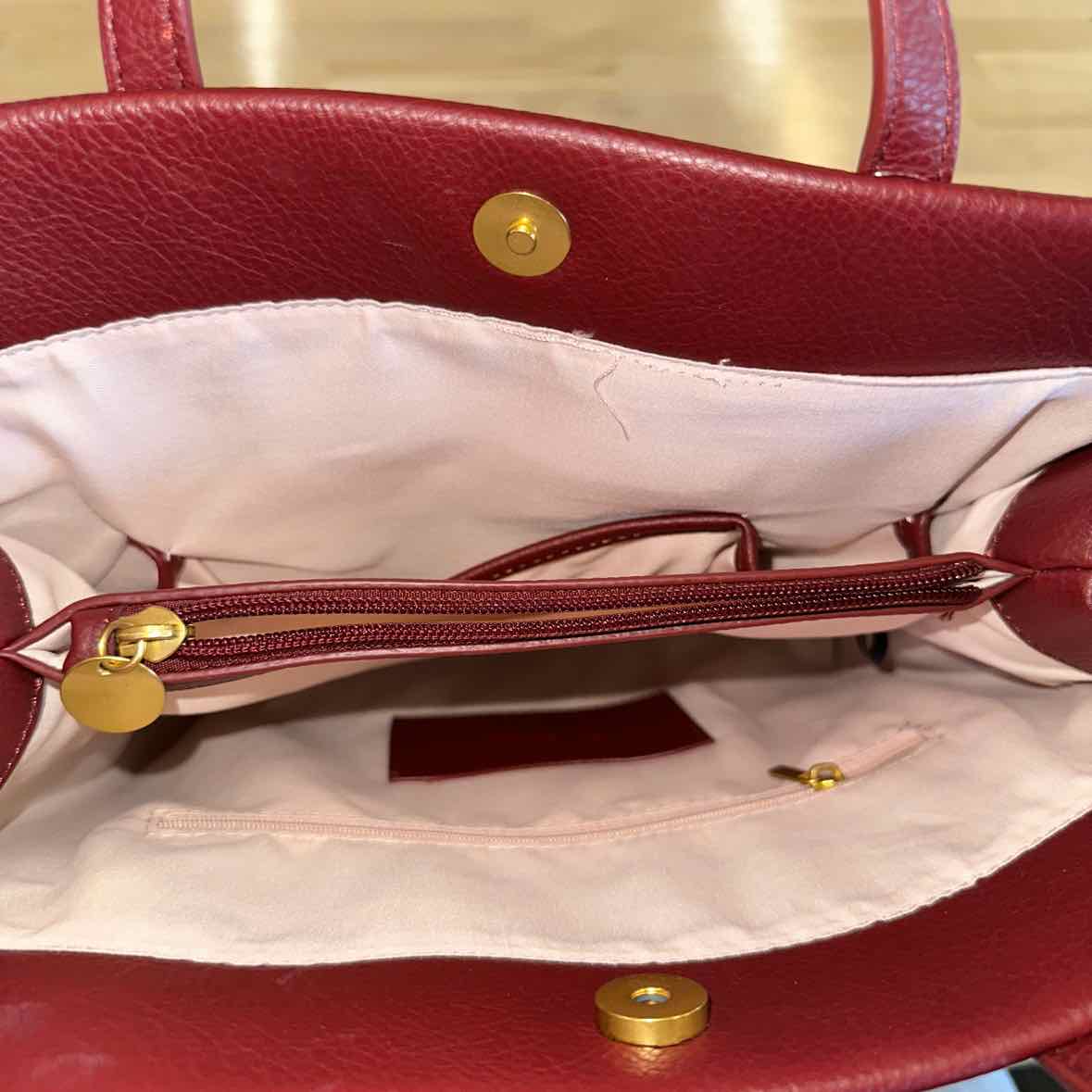 Style & Co. Burgundy Boxy Medium Tote Handbag