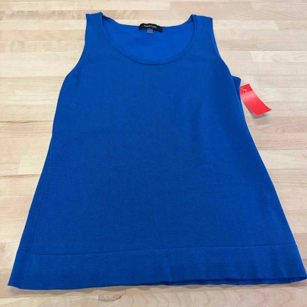 August Silk Size S Blue Preloved Tank