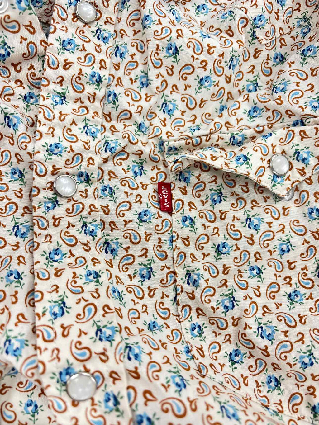 Levi's Size XL Men's Classic Western Shirt Carsen Ditsy Oatmeal
