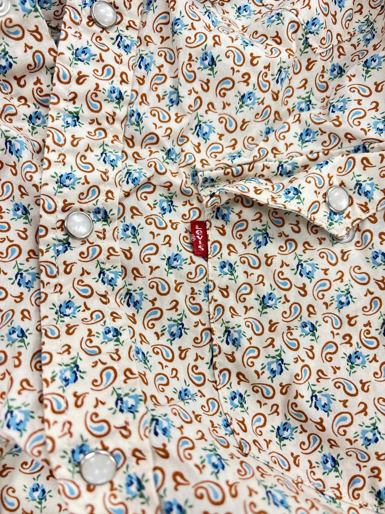 Levi's Size XL Men's Classic Western Shirt Carsen Ditsy Oatmeal