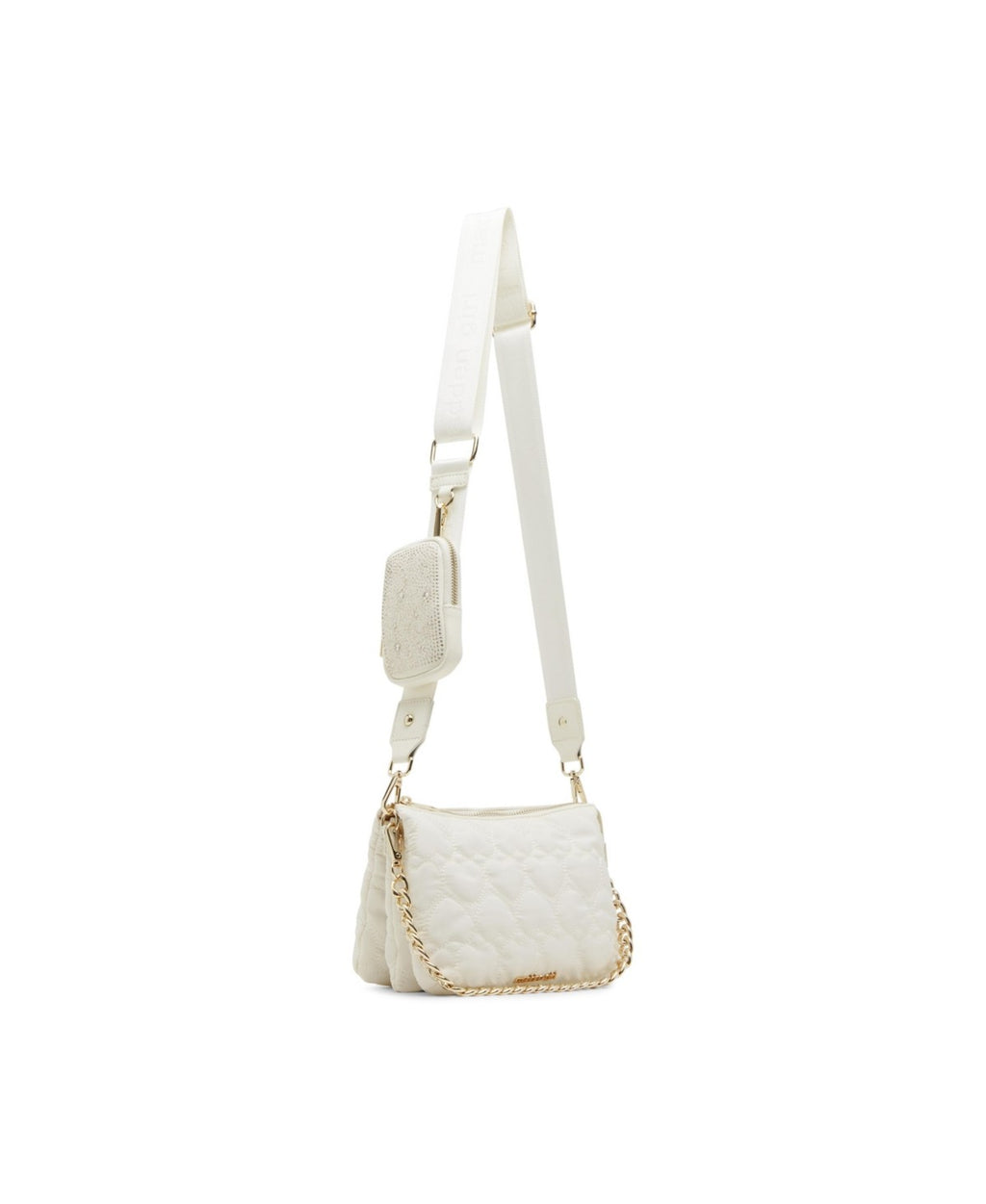 Madden Girl Ari Heart Quilt Modular Crossbody Bag