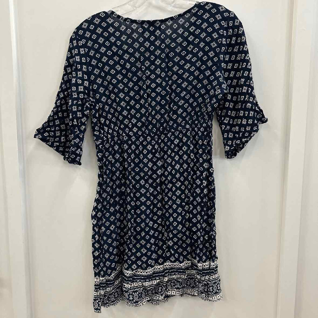 Angie Size M Blue & White Blouse