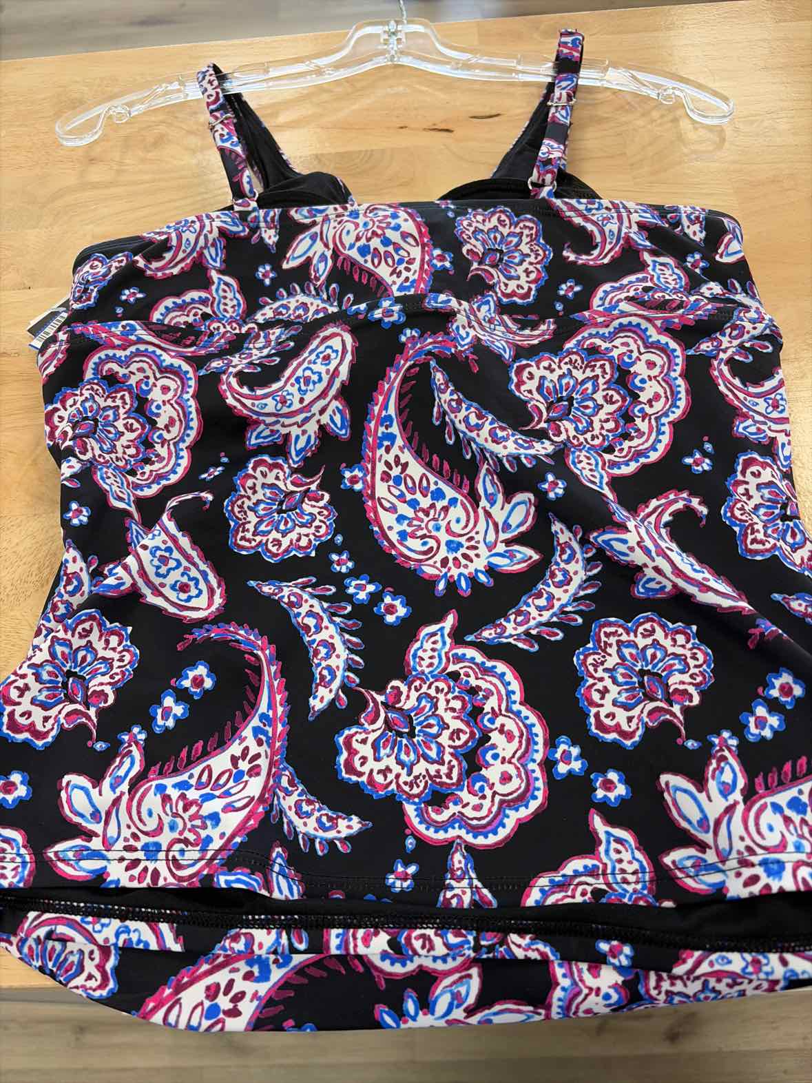 Swim Solutions Women's Paisley-Print Tankini Top