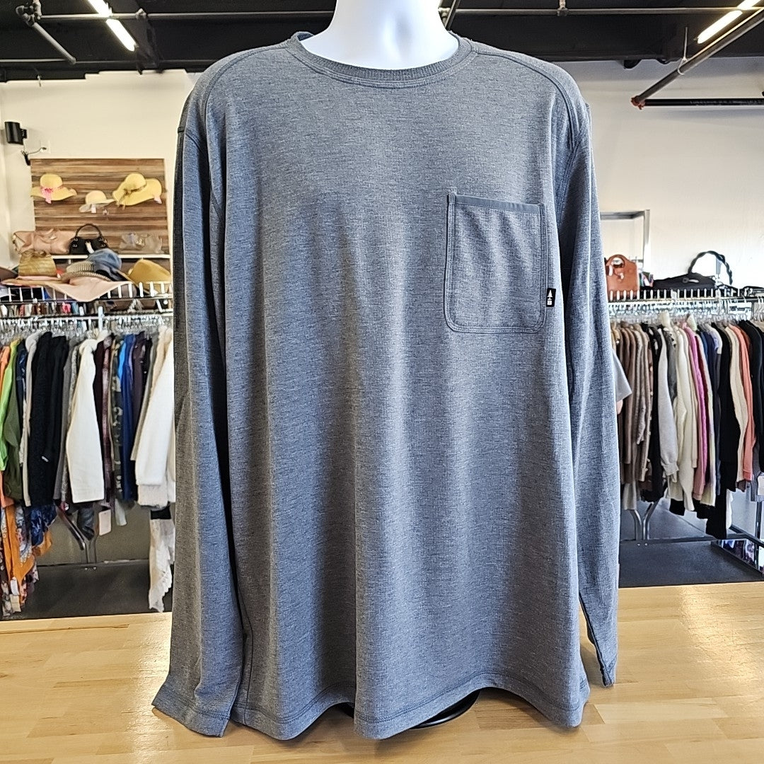 Bass Outdoor Size XXL Gray MENS Long Sleeve Shirt