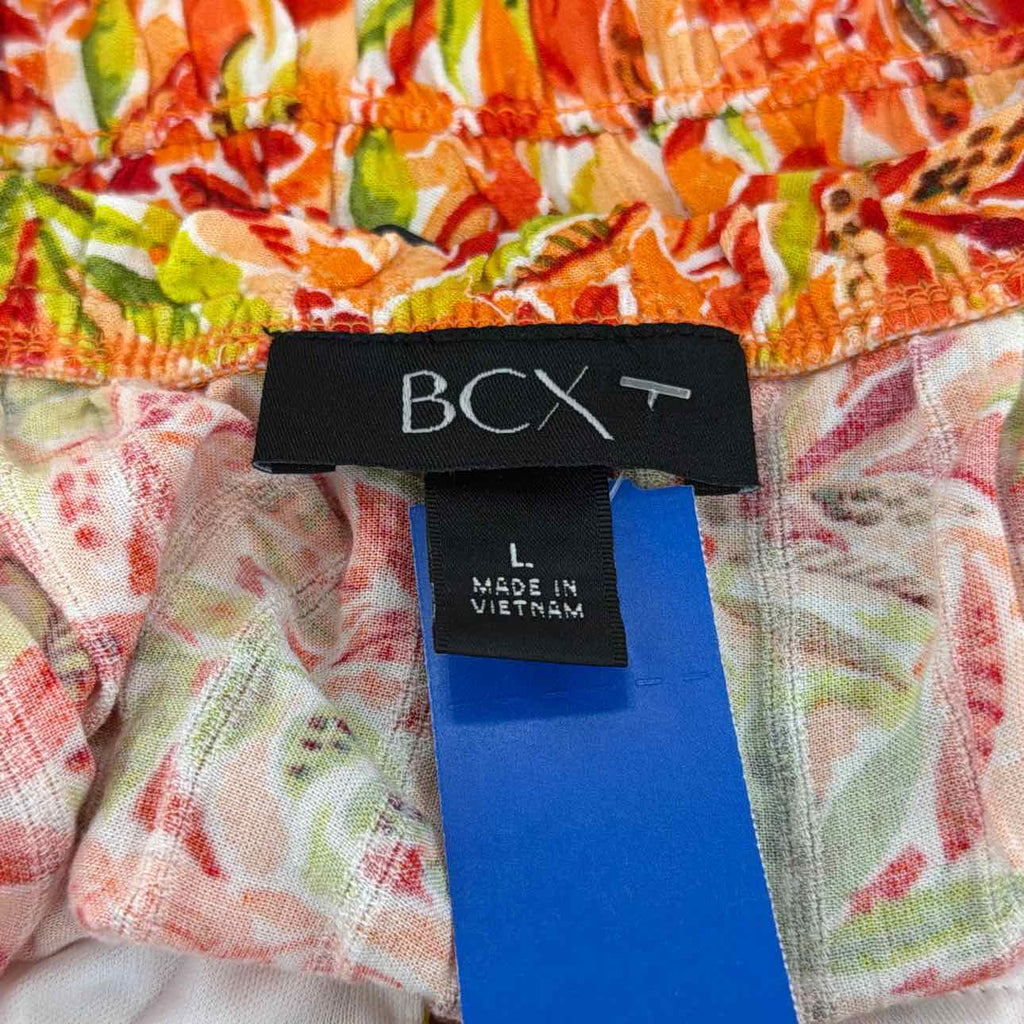 BCX Size L Printed Sleeveless Top