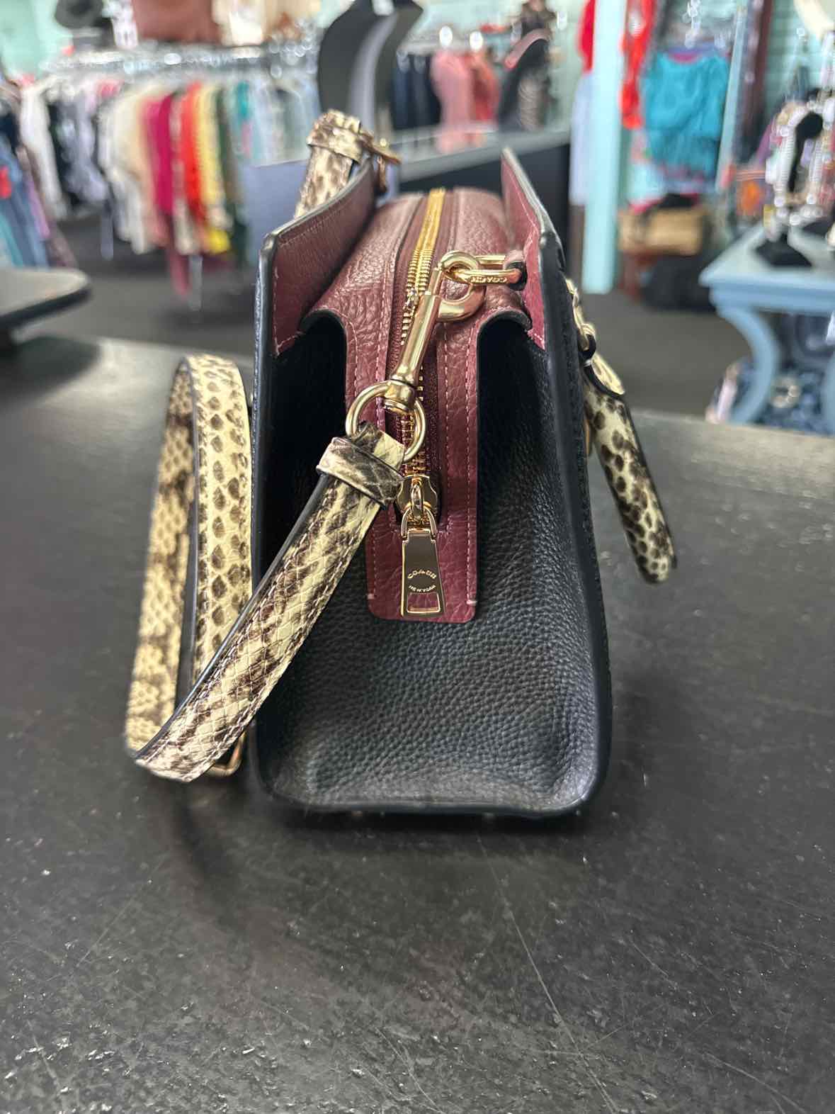 Coach Black tan brown red crossbody Purse