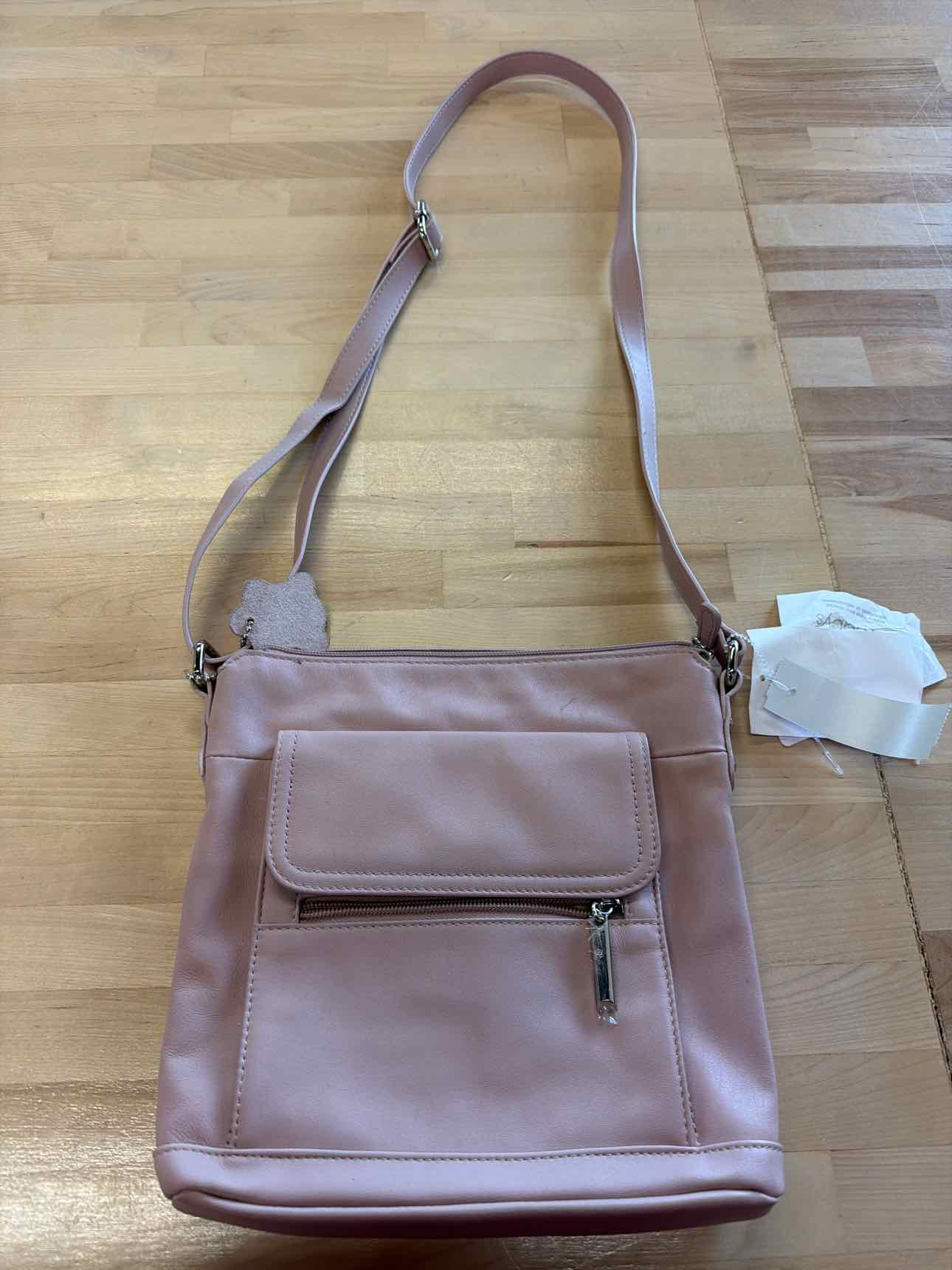 Giani Bernini Nappa Leather Venice Crossbody, Exclusively at Macy's - Rose/Silve