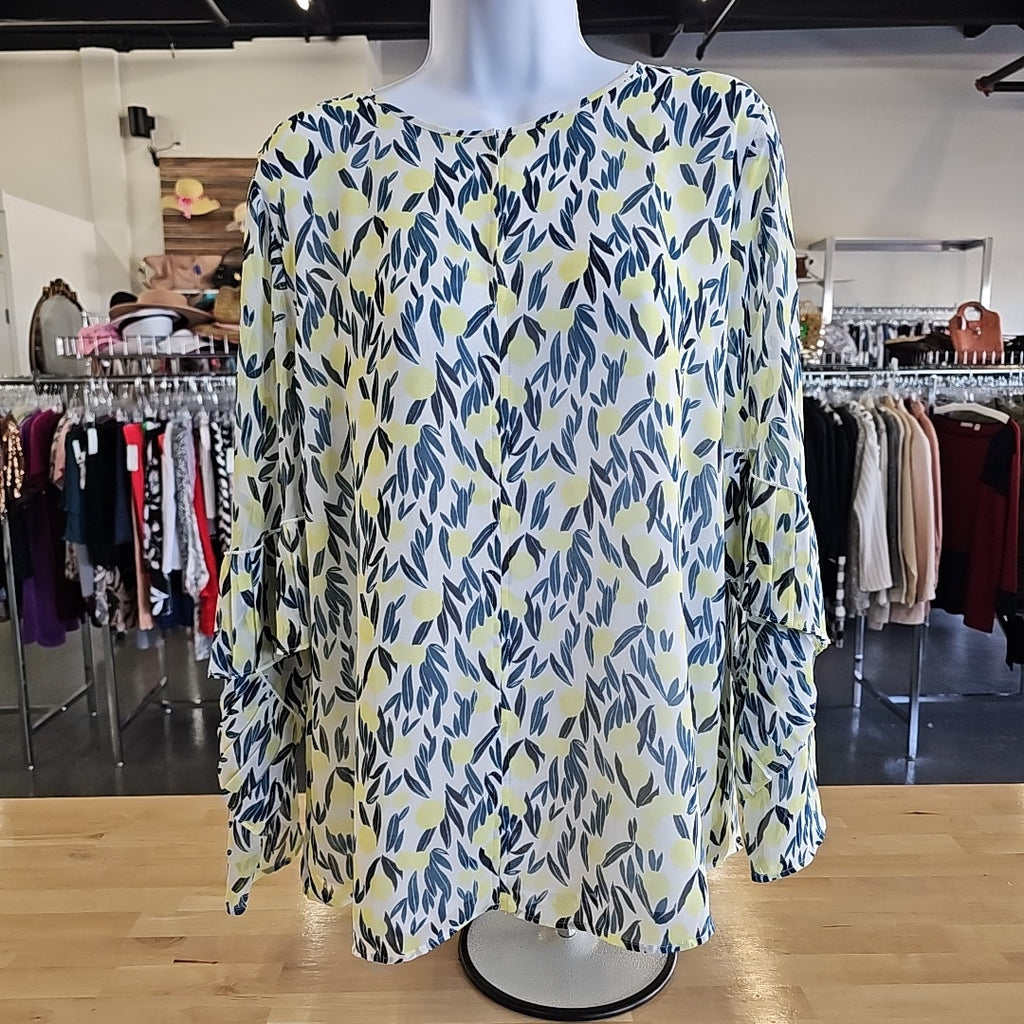 Ann Taylor Size L Green Blouse