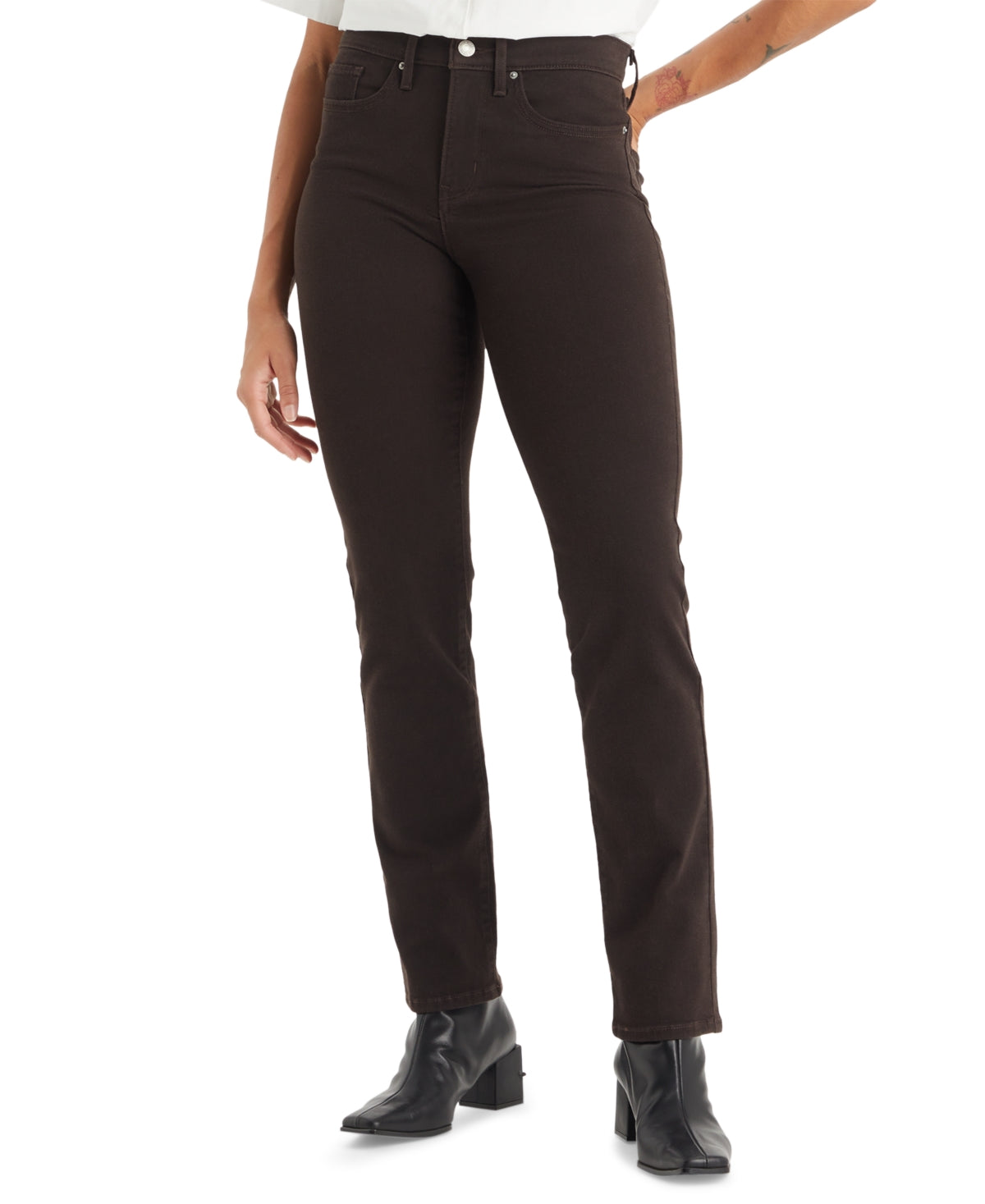 Levi's Size 34 314 Shaping Slimming Straight Leg Mid Rise Jeans - Mole