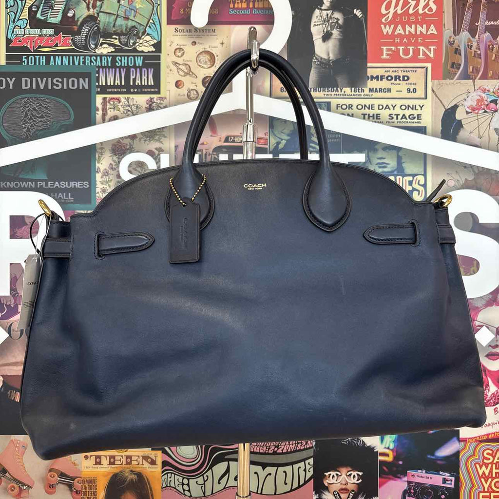 Coach Navy Leather New Handbag