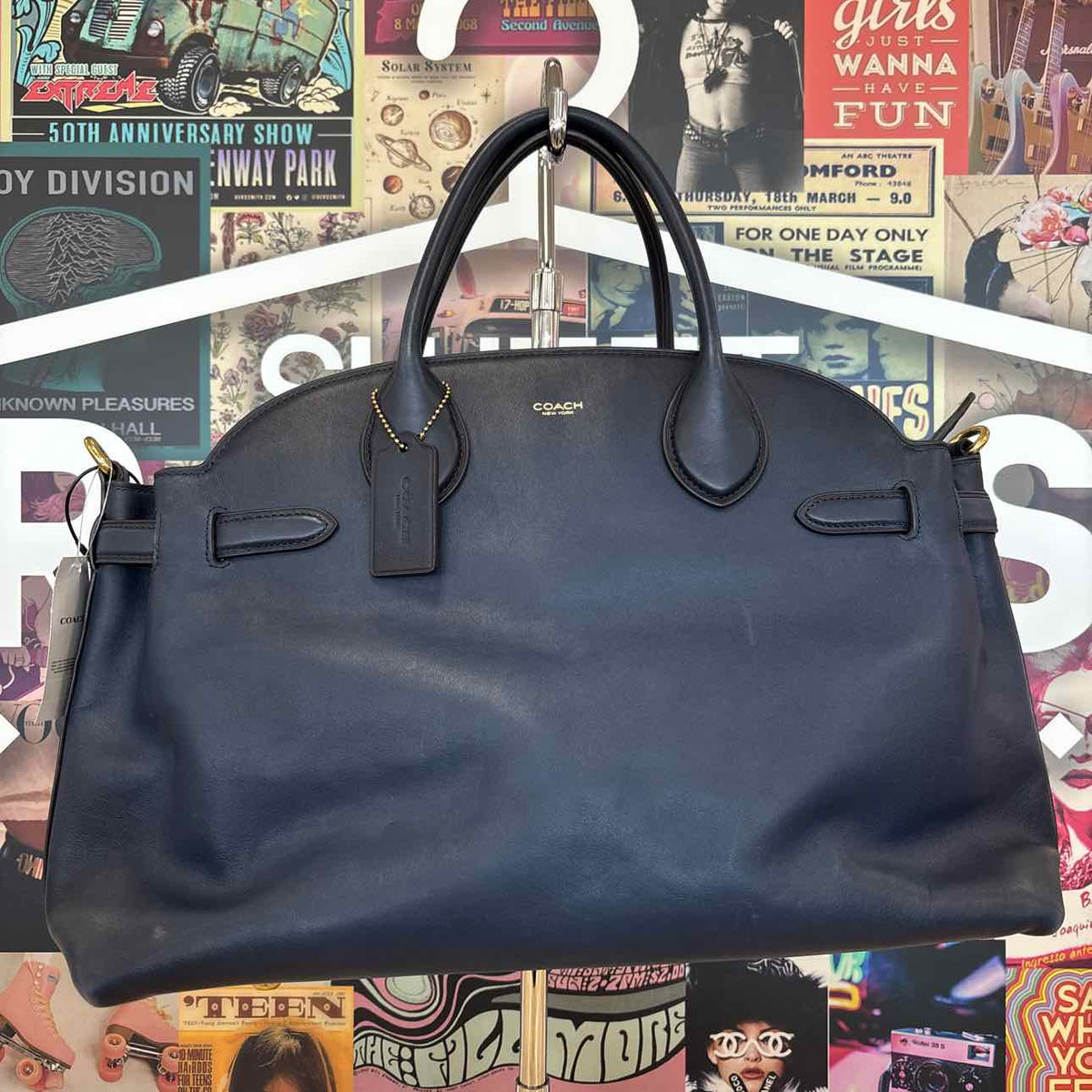 Coach Navy Leather New Handbag