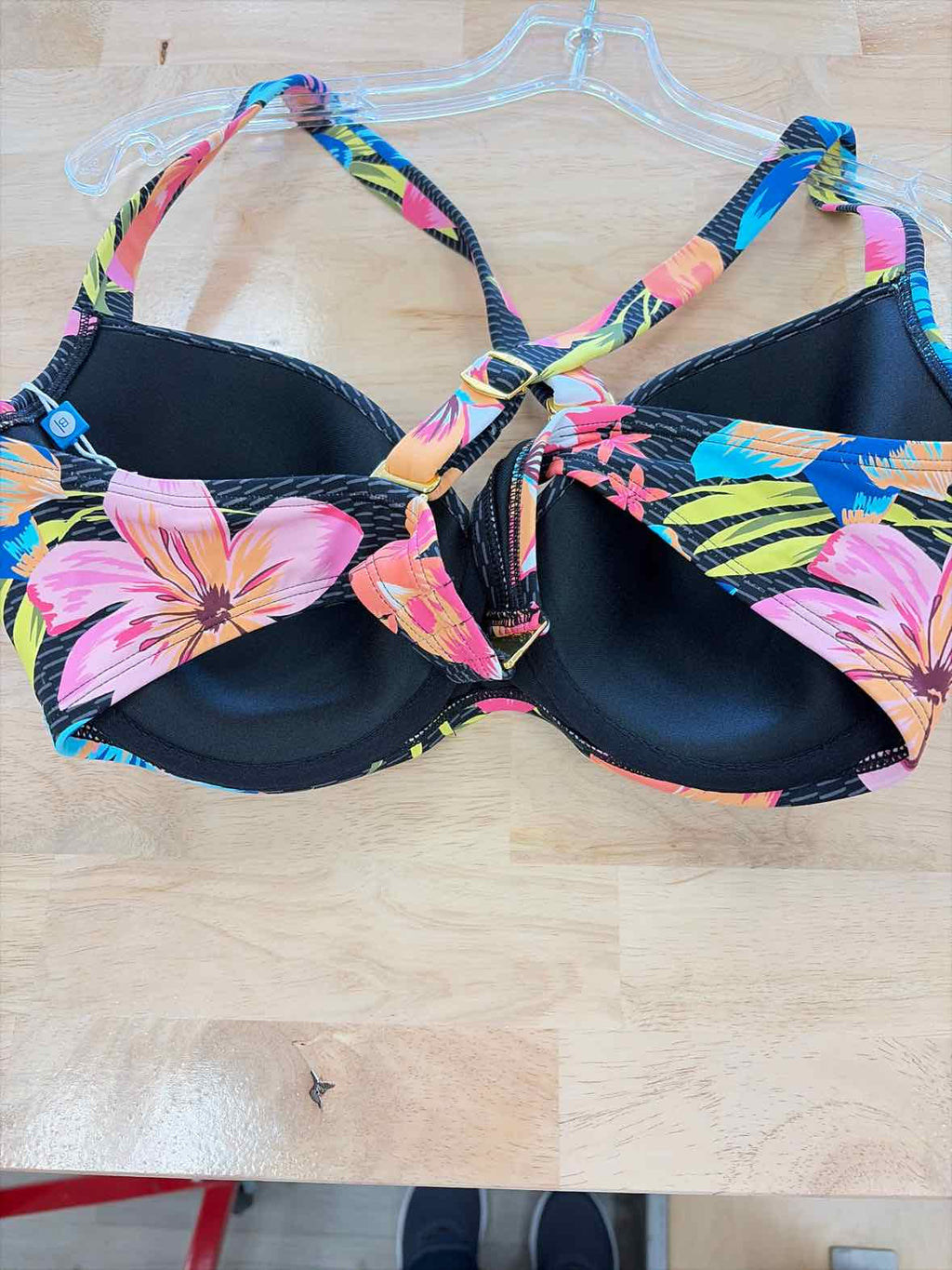 Bleu Size 38D Sweet Escape Bra-Sized Bikini Top - Multi