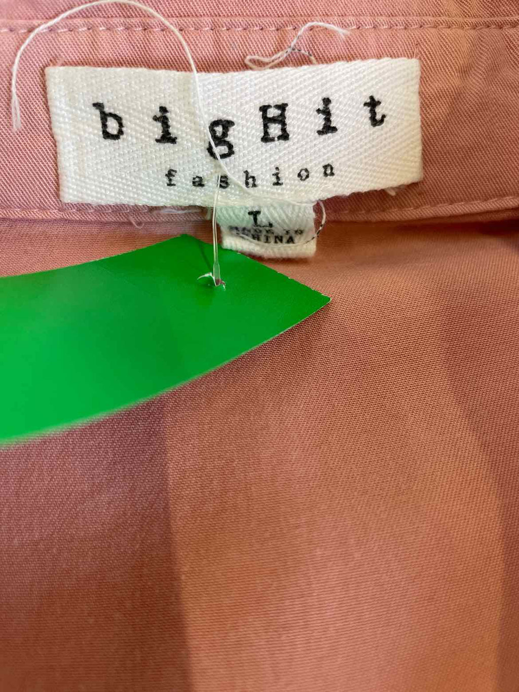 Bighit Size L Pink Button Down Shirt