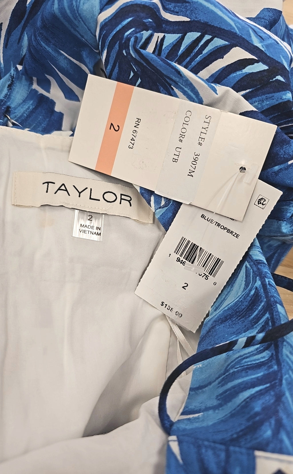 Taylor Size 2 Blue New Dress