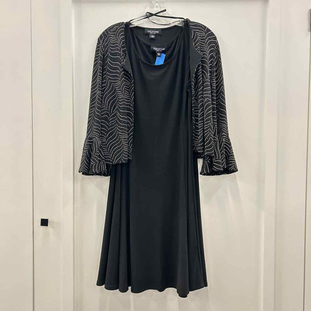 Perceptions Size L Black Preloved Dress