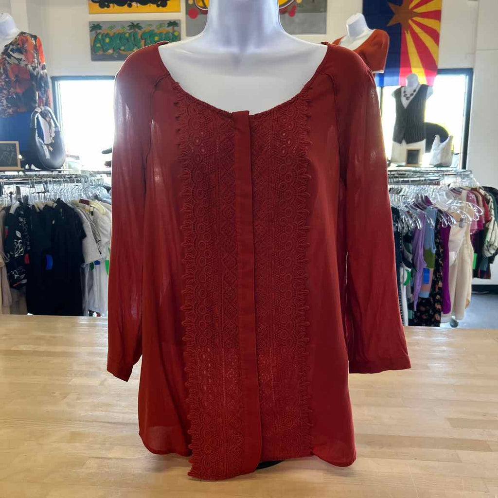Maeve Size 8 Red Preloved Blouse LS